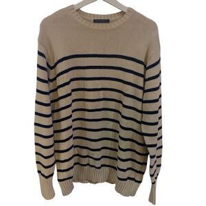 Brandy Melville crew neck striped cream sweater